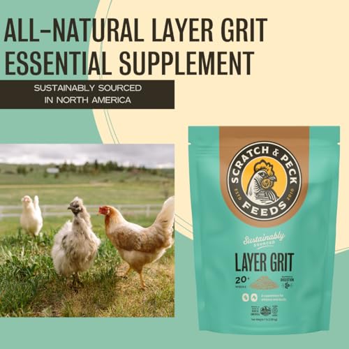 Scratch and Peck Feeds | Layer Grit for Chickens & Ducks | 7 lb Pouch | Essential Supplement for Healthy Digestion and Gizzard Health, All Natural, Sustainably Sourced - style: Layer Grit - 7-lbs
