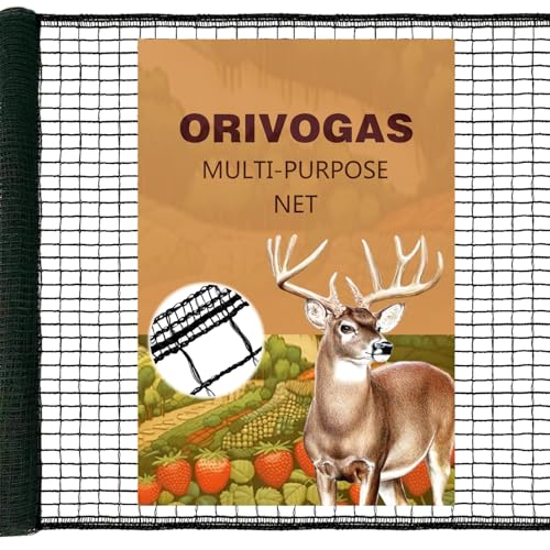 Deer Fence Netting,Plastic Mesh Fence 6.5x50ft,Reinforced Edges 55gsm Heavy Duty Animal Barrier,Ideal for Garden Netting,Against Bird,Temporary Fence,Fruit Plant Protection,Black - size: 6.5ft*50ft