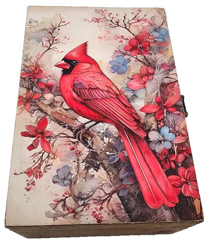 RK Collections Cardinal Trinket Box Small Jewelry Keepsake Box | Bird Lovers Gift Idea, Animal Lovers Case/Holder. (6.5") (Cardinal) - style: Cardinal