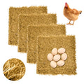 Hamiledyi 4 Pcs Chicken Nesting Pads Artificial Grass Rug Carpet Synthetic Turf Mat 12"x12" Washable Chicken Coop Bedding Laying Garden Lawn Indoor/Outdoor Bedding for Chicken Hen Small Pets(Brown) - size: 4 Pcs Brown