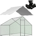 Outdoor Metal Chicken Coop Cover with 22 pcs Ball Bungee Cords, for Large Walk-in Chicken Run Pen, Waterproof, Fence Chicken Cages Cover, 11'Lx6.33'W (Only Cover, Frame Not Included) 1 Pack - size: 1 pack