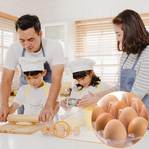 48 Pack Plastic Egg Cartons Cheap Bulk 12 Count, Clear Egg Trays 2x6 Grids | Bulk Egg Carton Fits Small to M Chicken Eggs, Reusable Egg Holder/Container for Family, Chicken Farm and Markets - size: 48P2×6
