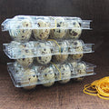 Quail Egg Cartons 100 Pack,Plastic Quail Egg Holder 12 Tray of Small Quail Eggs Storage Holders,Cheap Bulk Quail Egg Container for Refrigerator