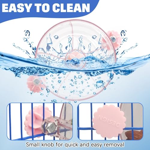 BNOSDM Bird Foraging Toy Creative Feeder Systems with Seed Food Rotating Wheel for Enrichment & Training Parrot Puzzle Toys Ideal for Small and Medium Cockatiel Parakeet Conure(Pink) - color: Pink