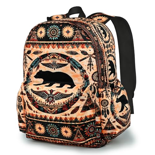 Western Kids Backpack School Backpack Teens Bookbag for Girls Boys Hiking Camping Travel Sports - color: Western