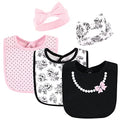 Hudson Baby Unisex Baby Cotton Bib and Headband Set - color: Toile, size: One Size