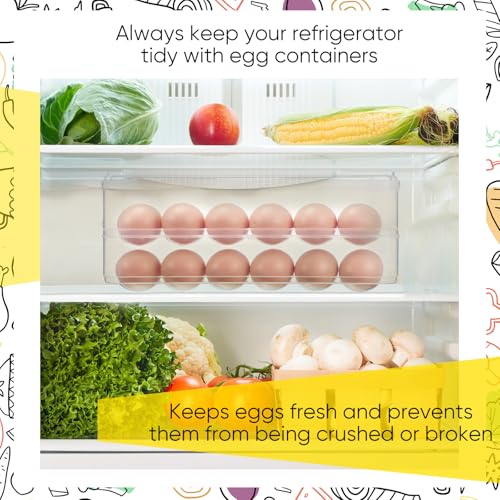 Deviled Egg Carrier with Syringe Stackable Stackable Clear Holder with Lid for Refrigerator Portable 48 Eggs Dispenser Storage Containers Tray(With handle) - style: With handle