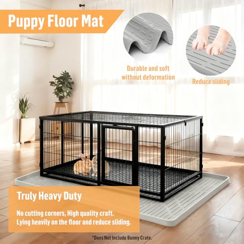 Silicone Pet Cage Liner Mat, 40” x28” Small Animals Floor Bed Mat Washable & Reusable Rabbit Playpen Mat, Pet Training Pads for Rabbits Guinea Pigs Bunny Hamster Cats Dogs