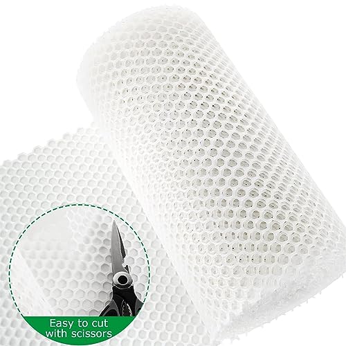Plastic Chicken Wire Fencing 15.7INx66FT,Plastic Fence Wire,Pet Proof Barrier Net,Poultry Garden Netting,Poultry Netting, Mesh Fencing,Balcony Netting for Rabbits,Frame Crafts,Flower Netting,White - color: White, size: 15.7INx66FT