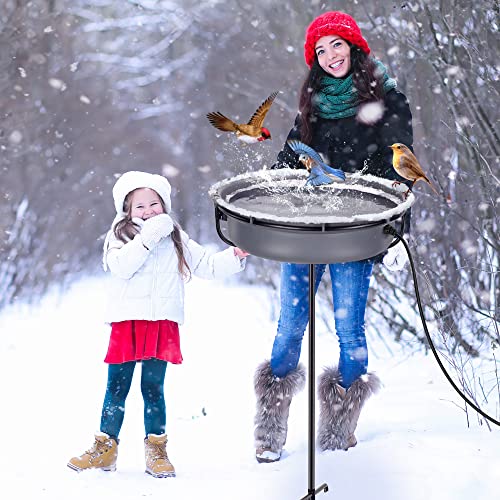 Bird Baths for Outdoors, Bird Bath Bowl Water Feeder Outdoor for Hummingbirds for Garden Yard Patio Lawn, Ideal for Attracting Birds(Freestanding Style) - style: Freestanding Style