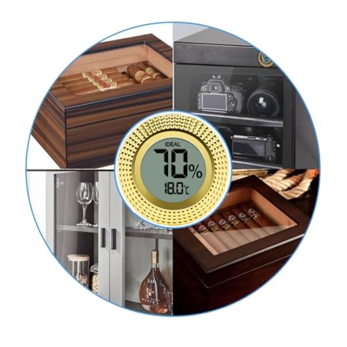 Cigar Digital Hygrometer - High Precision Adjustable Digital LCD-Monitor Hygrometer Thermometer for Cigar Humidor | Box | Cabinet | Jars | Guitar (Digital) - style: Digital