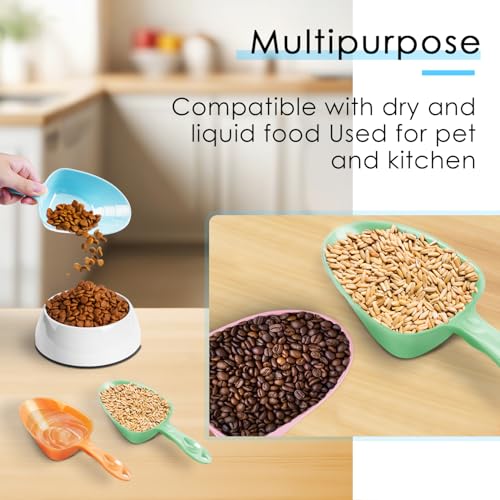 1-Cup Melamine Pet Food Scoop — Precise Feeding & Weight-Management Measuring Scoop for Dogs & Cats, BPA-Free, Durable, Dishwasher-Safe (Baby Blue) - color: Blue