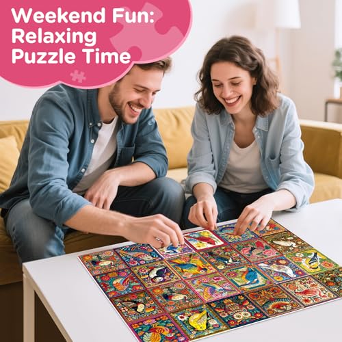 Puzzles for Adults 500 Pieces,Birds Jigsaw Puzzles 500 Pieces for Teens | Hummingbird Owl Jigsaw Puzzle for Adult Seniors Animal Puzzle for Men Women Challenging Game Birthday Party Gift Toy - color: Birds