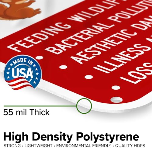 Do Not Feed Ducks Geese Or Any Other Wildlife Sign Sign, 18x24 Inches, 55 mil thick HDPS (high density polystyrene), Made in USA by My Sign Center - size: 18x24 Polystyrene