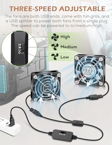 60mm x 15mm DC Dual 60mm 5V Brushless Case USB Fans for Buttery Xbox Modem Cabinet Cooling - size: 6015 USB