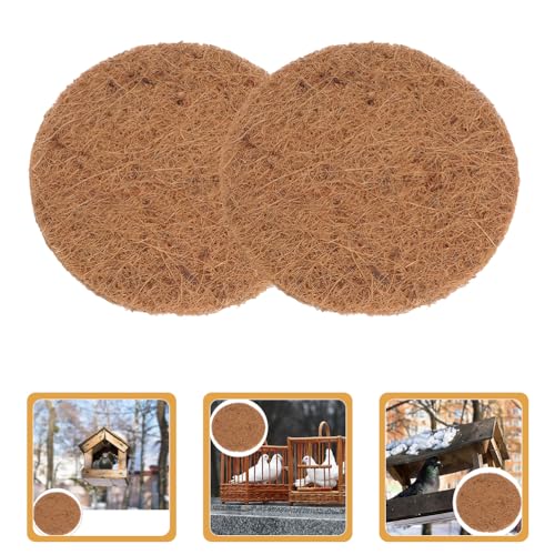 POPETPOP 10 Pcs Bird Nesting Pads, Coconut Palm Silk Pigeon Nest Mat, Bird Nesting Material, Parrots Nesting Box Pads for Pet Parakeet Breeding Hatching, Pigeon Supplies (Pack of 2) - size: 15.00X15.00X0.80CM (Pack of 2)