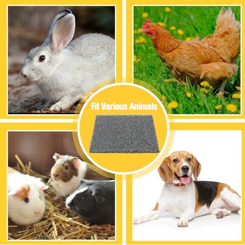 12 Pcs Nesting Pads for Chicken Coop, Washable Plastic Nesting Box Liners 12x12 Inch Reusable Nest Box Pads with 6 Pcs Fake Wooden Eggs Chicken Laying Mats Coop Accessories