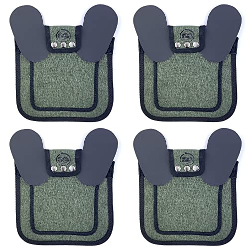 DOWN UNDER OUTDOORS 4 Pack Medium-Large Chicken Saddle, Hen Apron (Green) | Adjustable Straps, Chicken Apron, Poultry Saver, Pet Supplies, Including Shoulder Cover, 14 oz Breathable Cotton Canvas - color: green