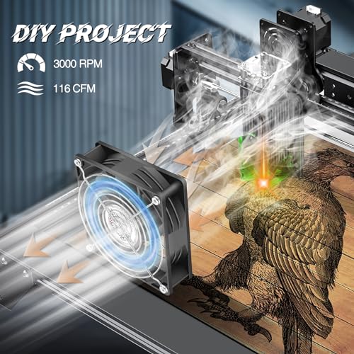 120mm x 38mm AC Powered Computer Cooling Fan with 110V-240V Variable Speed Controller for Reptile Terrarium, Greenhouse, Electronics Cabinet, DVR & PlayStation Ventilation