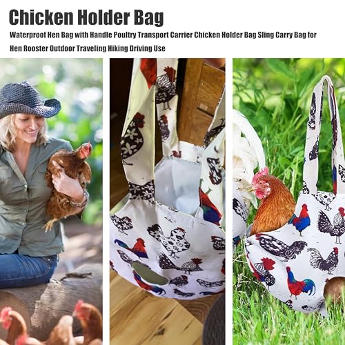 DZXZY Chicken Holder Bags Hen Sling Carry Bag Chicken Carrier with Handle Chicken Supplies Chicken Medic Bag Catching Hand Bag (White) - color: White