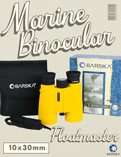 10x30 Floating Waterproof Marine Binoculars Boating Fishing - Rubber Armored, Durable Water-Resistant Compact Binoculars for Ocean, Water and Outdoor Use - BK7 Hiking, Birding Bird Watching Binocular