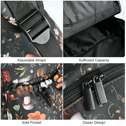 Mushroom Kids Backpack School Backpack Teens Bookbag for Girls Boys Hiking Camping Travel Sports - color: Mushroom