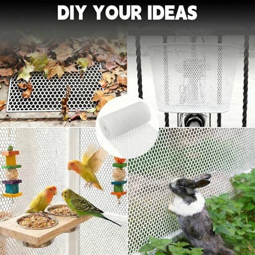 Plastic Chicken Wire Fencing 15.7INx66FT,Plastic Fence Wire,Pet Proof Barrier Net,Poultry Garden Netting,Poultry Netting, Mesh Fencing,Balcony Netting for Rabbits,Frame Crafts,Flower Netting,White - color: White, size: 15.7INx66FT