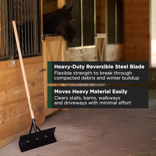 SCENIC ROAD 24" Reversible Metal Blade Scraper 58" Handle USA (SR24) - size: 24-inch Steel