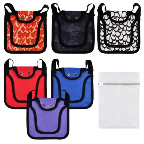 6 Pcs Chicken Saddles for Hens, Chicken Aprons & Protection Saddle for Hens | Adjustable Hen Back Protector Chicken Saddles for Feather Loss, Laundry Bag Included