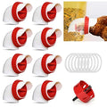 8PACK No Waste Chicken Feeder Ports, Chicken Feeder Cups for Bucket | DIY Chicken Feeder Kit with Hole Saw,Barrels,Bins,Troughs - size: 8 port with holesaw