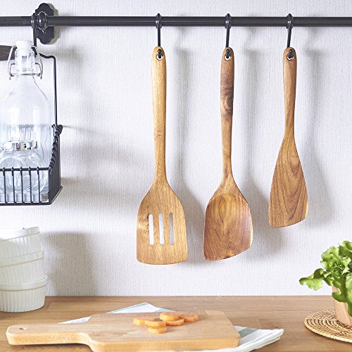 FAAY 11.5 Inch Teak Wood Spatula/Turner for RIGHT Hand | Versatile Spatula, Durable, Healthy and High Moist Resistance for Non Stick Cookware - size: 11.5 Inch Spatula - RIGHT