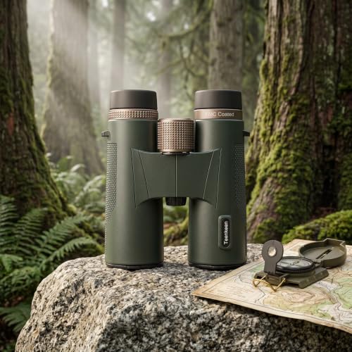 12x42 ED UHD Binoculars for Adults, High Power Binoculars with Phone Clip, BAK4 Prism FMC Coating, IP67 Waterproof Fogproof, Low Light Vision Bird Watching Hunting Sports Stargazing Cruise