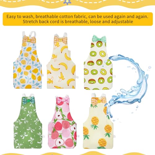 6 Pcs Bird Diapers, Parrot Diaper Reusable with Waterproof Lining | Washable for Cockatiel Budgie Lovebird Parakeet Canary, 4.72x2.64 Inches (Colorful)