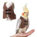 Bird Clothes, Parrot Leather Jacket, Bird Costume Cosplay Photo Prop, Parrot Apparel for Eclectus, Budgerigar, African Greys Parakeet, Conure, Cockatiel, Love Birds-Cowboy Style,Brown,L - color: Brown, size: Large