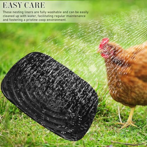 Toyvian Chicken Nesting Pads 4 Pack Washable Nesting Box Liners Soft Sponge Egg Laying Mats for Coop Use Textured Surface Easy-Cut Poultry Care Supplies 12.00 X 12.00 X 0.39 in