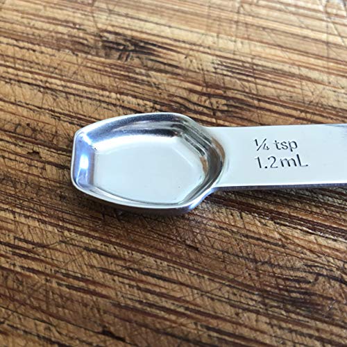 Stainless Steel Double Sided Measuring Spoon- 1/2 Teaspoon and 1/4 Teaspoon - size: Half teaspoon/ Quarter Teaspoon