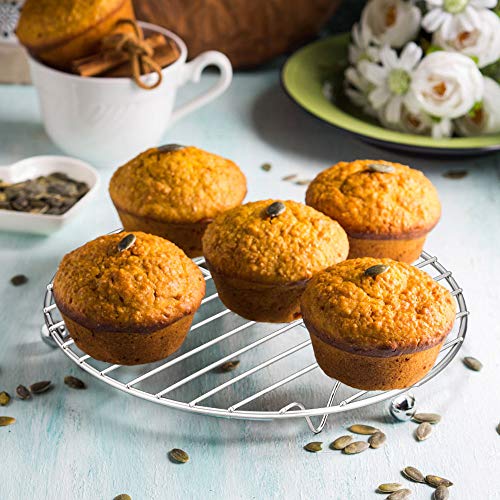 E-far 7½ Inch Steaming Cooking Racks, Stainless Steel Round Baking Cooling Rack Set of 2, Multi-Purpose for Canning Air Fryer Pressure Cooker, Dishwasher Safe - size: 7.5"