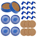 24Pcs Pigeon Supplies Set 6Pcs Plastic Pigeon Nest Bowl with 12Pcs Dove Rest Stand 6Pcs Round Coconut Fibre Pigeon Nest Mat for Parakeet Chicken Pigeon Hatching Bedding Accessories