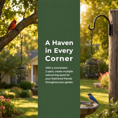 TJE Hummingbird Nest Material Holder, 2 Pack Hanging Cager