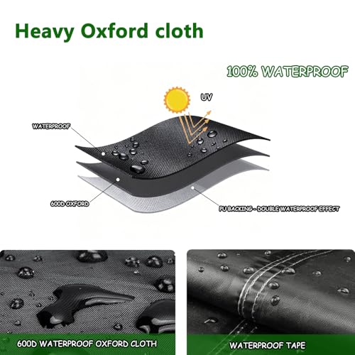 Chicken coop Cover, Waterproof in Winter. Suitable for Rooftop Chicken coops, Full Coverage. Black (No Chicken coop - size: 118.0"L x 78.0"W x 78.0"H