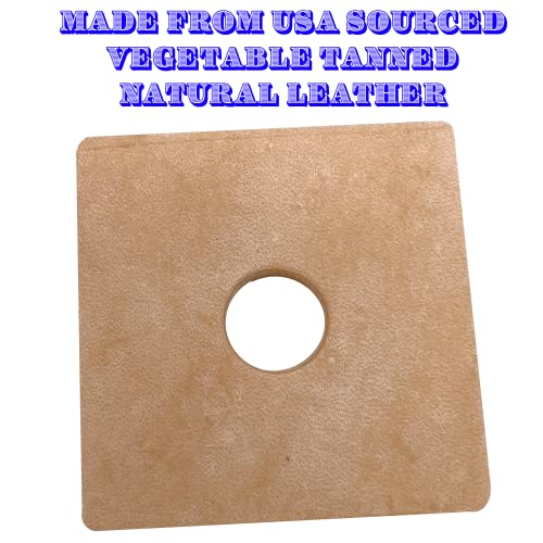 5033 Pk6 Big Punched Leather Squares - Thickly Cut Vegetable Tanned Bird Foot Toys, Pet Safe, Center Punched Hole, Versatile, Great for Small to Med Size Pet Birds