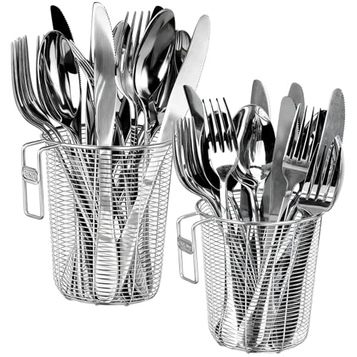 Dish Rack, Stainless Steel Kitchen Drain Basket, Compact Utensil Drying Rack Dishwasher Accessory, Hanging Cutlery and Utensil Organizer, Set of 2 - size: 2pcs Hanging Utensil Holder