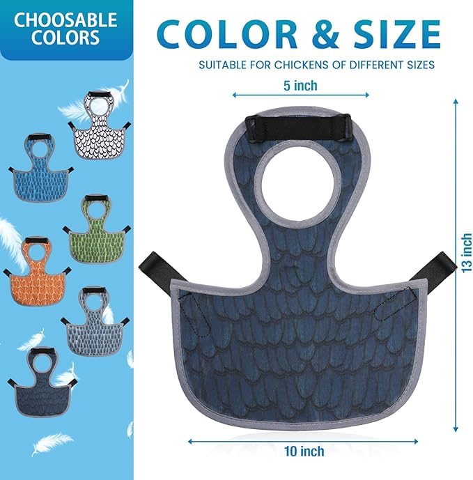 Chicken Saddle for Hens - Chicken Aprons for Hens With Adjustable Straps, Chicken Aprons & Vest Jacket for Hens - style: (Black, White, Yellow) Feather