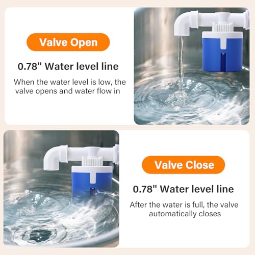 PAUQEWIE 2Gal Automatic Dog Water Bowl Dispenser Auto Fill Dog Waterer | Outdoor Livestock Water Trough for Large Breed Dog Chicken Horse, Sturdy Material, Easy To Install, Controlled by Float Valve
