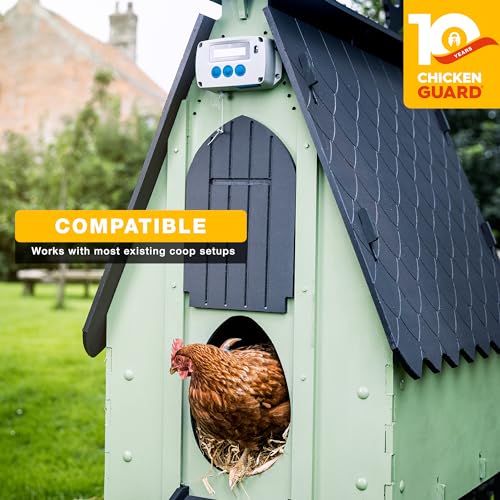 ChickenGuard Automatic Chicken Coop Door Opener, Power by Solar/Batteries/Electric. Strong Motor Lifts 2kg; Timer/Light Sensing; Motor Units only or Combination Kits (PRO + Batteries) - size: 6.5"L x 2.3"W x 3.6"H