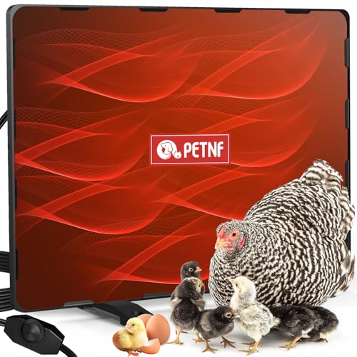 PETNF Chicken Coop Heater 140 Watts Radiant Heat Chicken Heater Energy Efficient Design Safer Than Brooder Lamps Heater for Chicken Coop, Heating Wire UL-Compliant Two Ways to Use, 11.81''x15.74'' - color: Light black-ChickenNestHeater