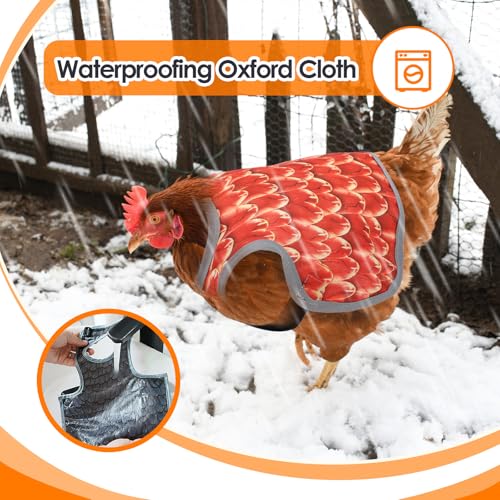 Rosvola Chicken Saddles for Hens, Chicken Apron Back Protector, Chicken Hen Mating Saddle with Adjustable Strap for Poultry Hens Duck Geese