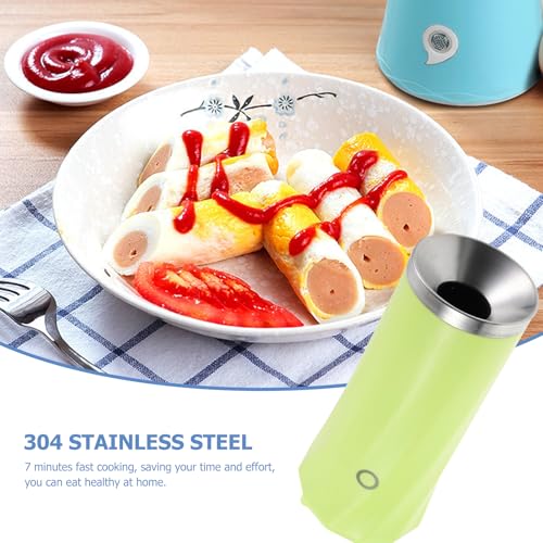 UPKOCH Egg Roll Maker Automatic Roll Machine with Nonstick Cooking Inner Wall 304 Funnel Design Three-Directional Heating Includes Bamboo Stick Cleaning Brush and Tool 7.87 X 3.54 X 3.54 in