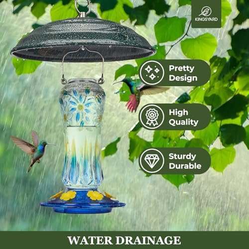 Kingsyard Metal Squirrel Baffle for Bird Feeders Hanging, Rain Guard Cover | 11 in, Chew-Proof & Squirrel-Proof, Ready to Use, Fits Most Feeders Outdoors, Weatherproof, Easy to Clean, Green - color: Green