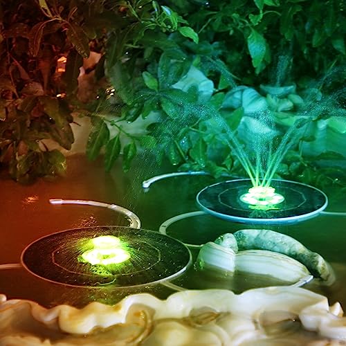 AISITIN 3.5W Solar Fountain Remote Control, LED Colorful & 3000mAh Battery | Solar Fountain Pump with Bracket and 8 Nozzles, Solar Water Fountain for Bird Bath, Garden, Pond and Outdoor